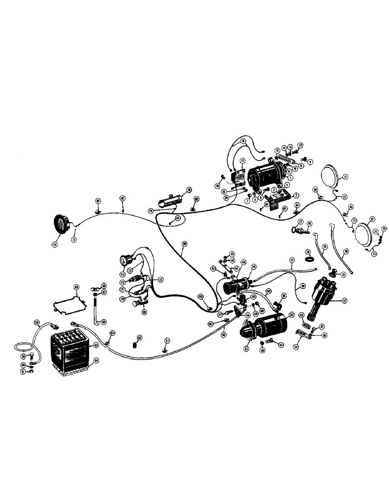 Схема запчастей Case 420 - (026) - STARTER, GENERATOR, BATTERY, AND WIRING (06) - ELECTRICAL SYSTEMS