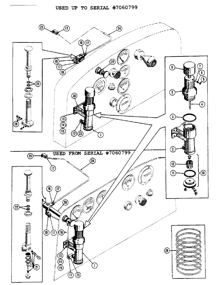 Схема запчастей Case 600 - (060) - COLD STARTING SYSTEM, PRIMER PUMP, PUNCTURING TOOL, LINES (06) - ELECTRICAL SYSTEMS