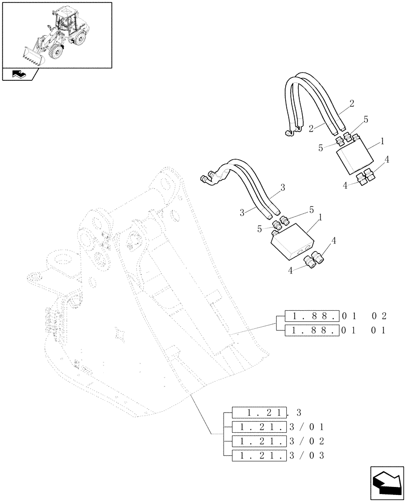 Схема запчастей Case 221E - (082/01) - CYLINDER LOCK VALVE - AFTER DATE 17 DECEMBER, 2008 (07) - HYDRAULIC SYSTEMS