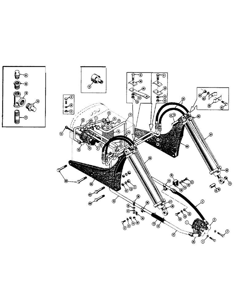 Схема запчастей Case 420 - (118) - MECHANICAL DOZER HYDRAULICS (07) - HYDRAULIC SYSTEM