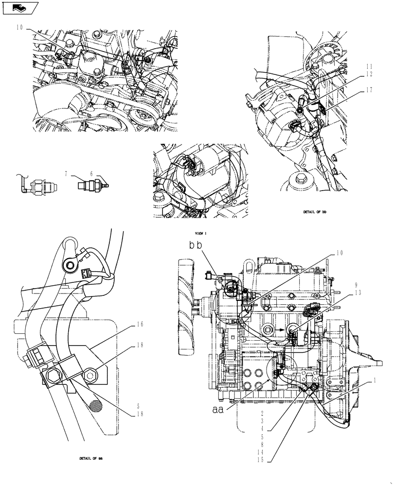 Схема запчастей Case CX27B ASN - (55.100.06) - HARNESS ASSY, ENGINE (55) - ELECTRICAL SYSTEMS