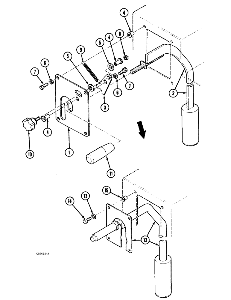 Схема запчастей Case 688BCK - (9D-30) - UPPERSTRUCTURE SWING LOCKING CONTROL, 688B CK (120301-120531, 120543) 688B CK (120301-120337) (05.1) - UPPERSTRUCTURE CHASSIS/ATTACHMENTS