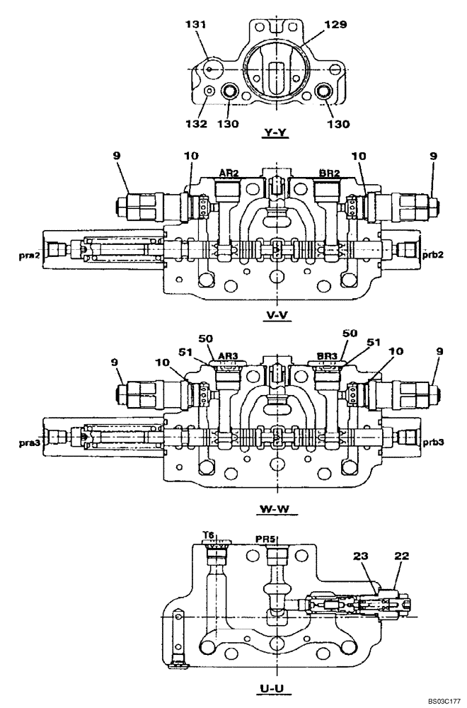 Схема запчастей Case CX75SR - (08-70) - VALVE ASSY, CONTROL (08) - HYDRAULICS