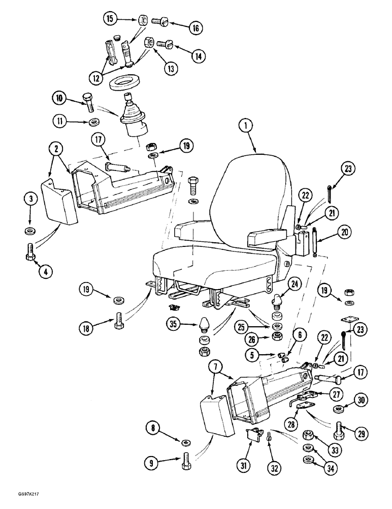 Схема запчастей Case 888 - (9D-12) - HAND CONTROL VALVE CONSOLE (09) - CHASSIS