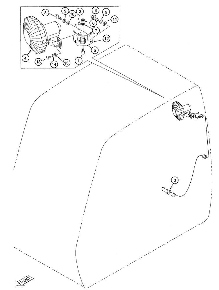 Схема запчастей Case 9050B - (9-068) - CAB FAN AND MOUNTING (09) - CHASSIS