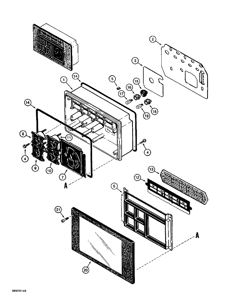 Схема запчастей Case 560 - (4-12) - INSTRUMENT CLUSTER ASSEMBLY - 110981A1 (04) - ELECTRICAL SYSTEMS