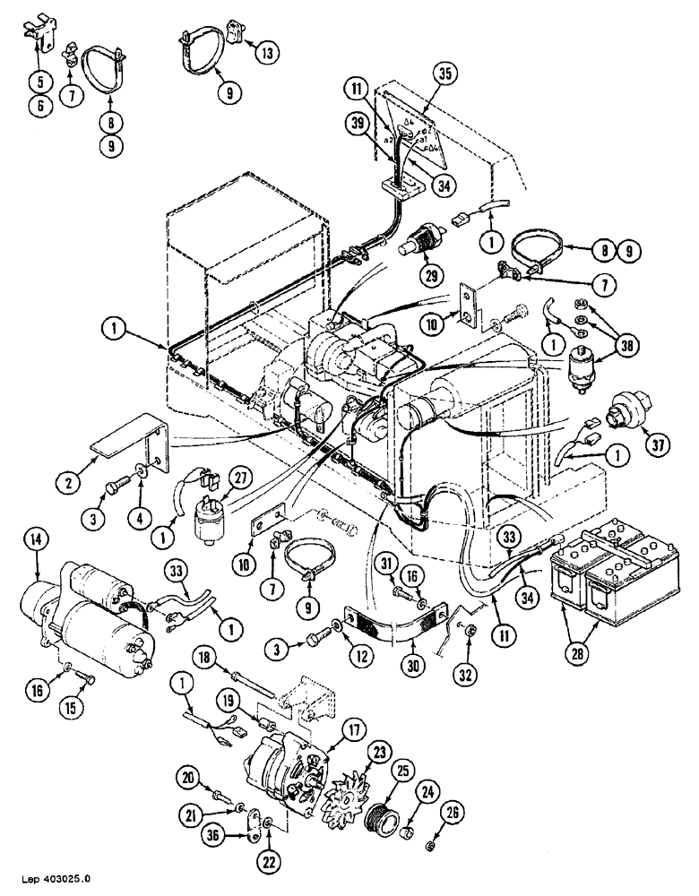 Схема запчастей Case 688B - (10) - ELECTRIC CIRCUIT (ENGINE) (06) - ELECTRICAL SYSTEMS