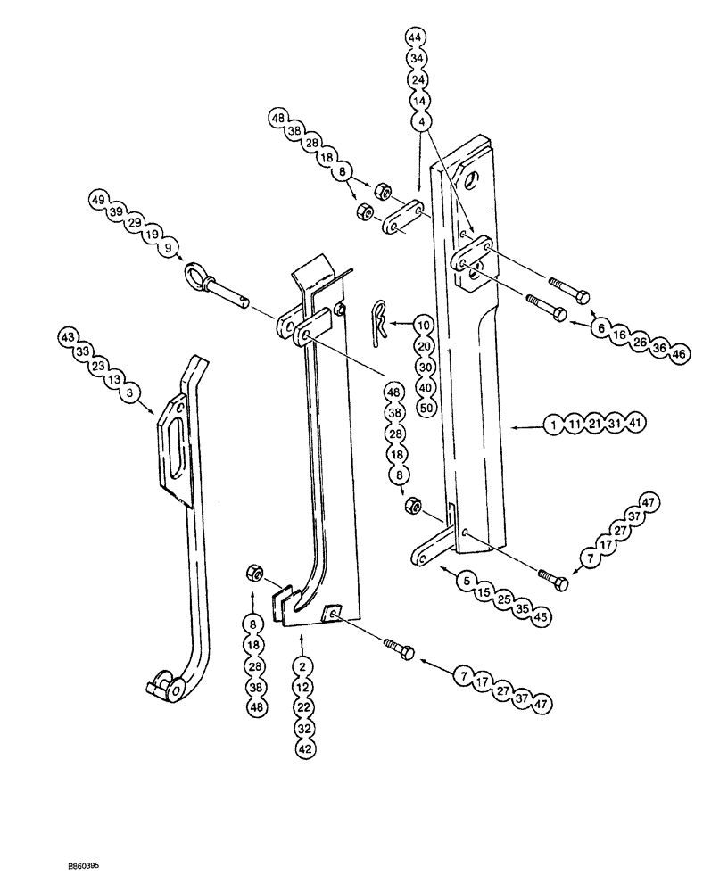 Схема запчастей Case MAXI-SNEAKER - (09-042) - PLOW BLADES AND CHUTES, STRAIGHT BLADE, 3/8 - 5/8 INCH CLEARANCE (09) - CHASSIS/ATTACHMENTS