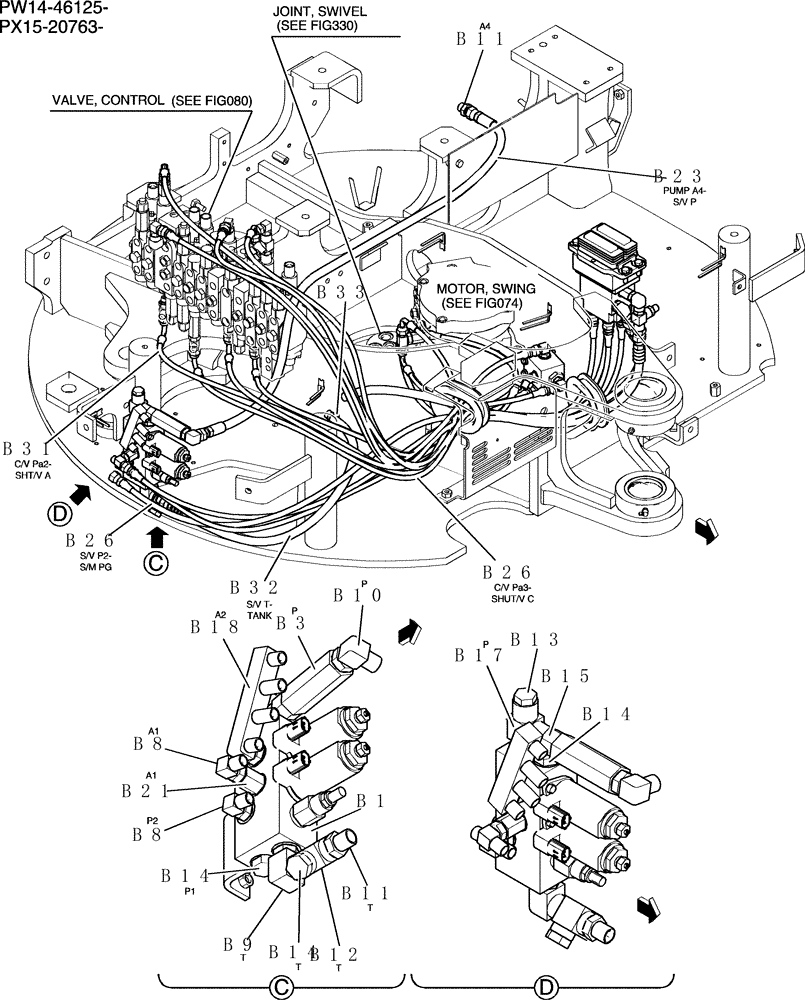 Схема запчастей Case CX31B - (161-72[2]) - CONTROL LINES, REMOTE ANGLE DOZER (00) - GENERAL & PICTORIAL INDEX