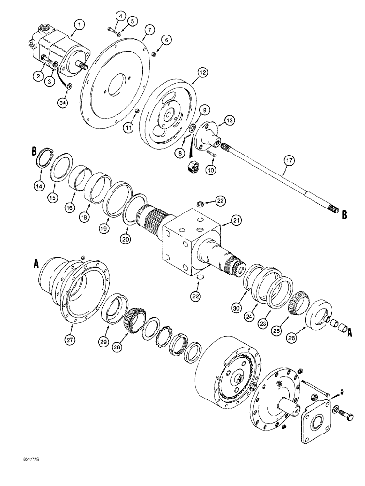 Схема запчастей Case 760 - (09-056) - TRENCHER DRIVE LINE MOUNTING, TRENCHERS WITH DUAL (INTERNAL) BOOM LIFT CYLINDERS (89) - TOOLS