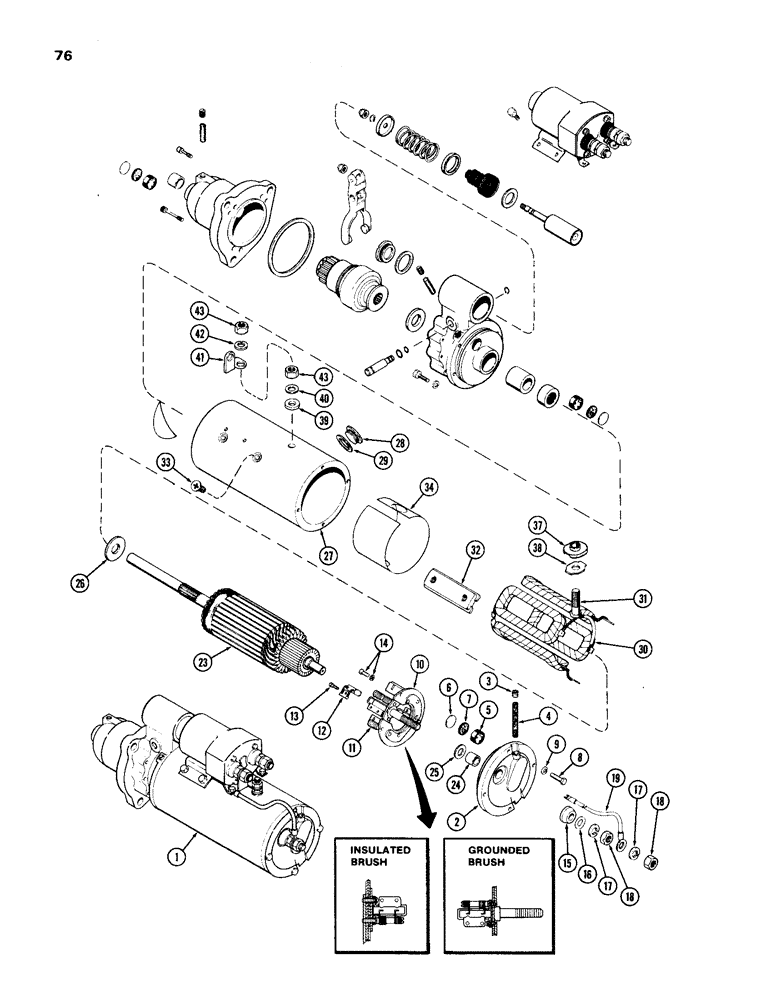 Схема запчастей Case W24B - (076) - R26137 STARTER (04) - ELECTRICAL SYSTEMS