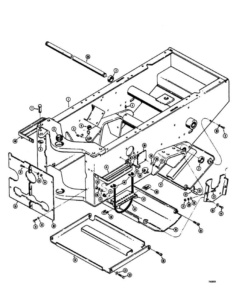 Схема запчастей Case 600 - (220) - FRONT FRAME, USED BEFORE TRACTOR SERIAL NUMBER 9116848 (05) - UPPERSTRUCTURE CHASSIS