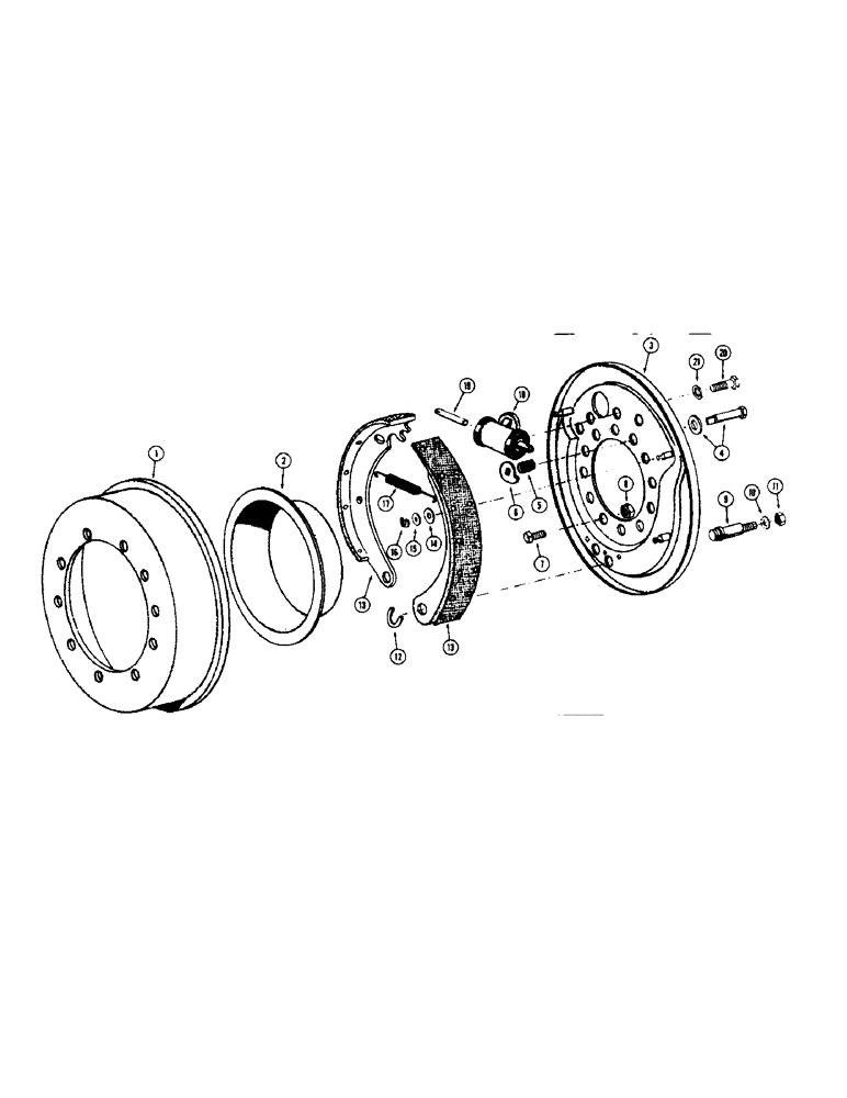 Схема запчастей Case W7 - (242[1]) - BRAKE DRUM ASSEMBLY (07) - BRAKES