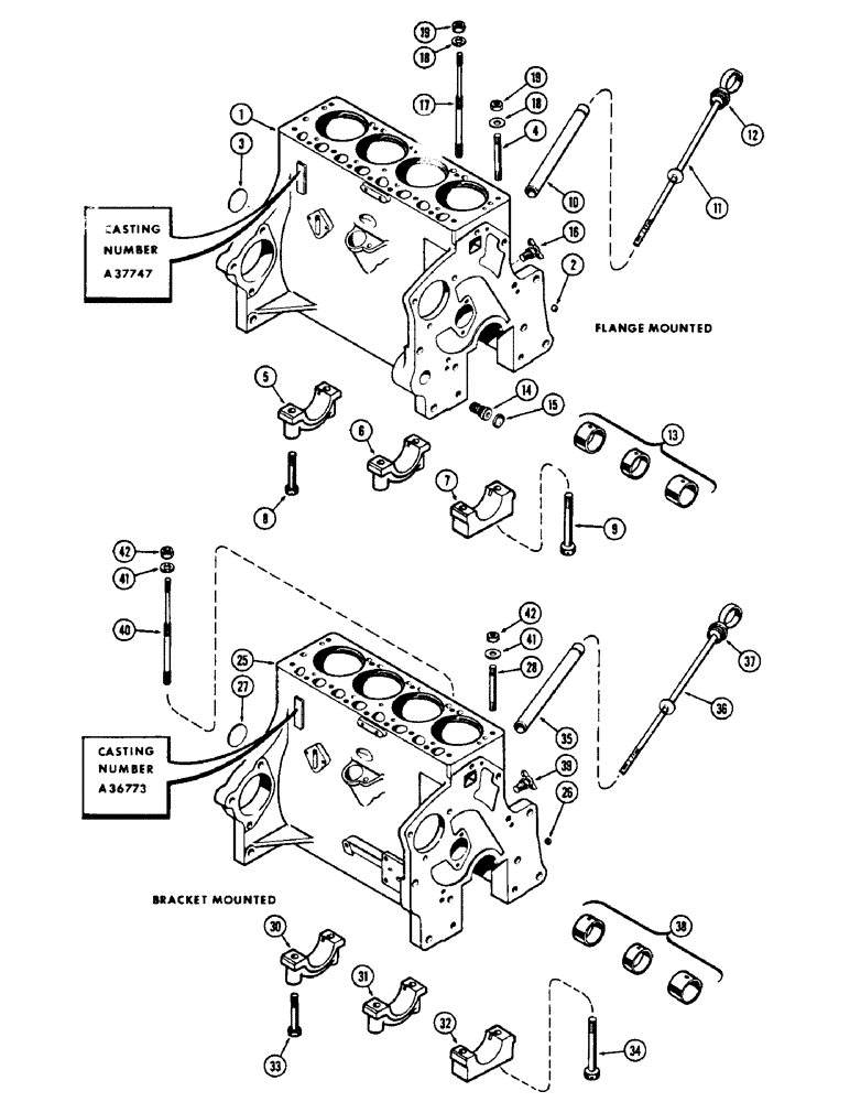 Схема запчастей Case W5A - (052) - CYLINDER BLOCK ASSY, (188) SPARK IGNITION ENGINE., FOR FLANGE MTD OIL FILTER (02) - ENGINE