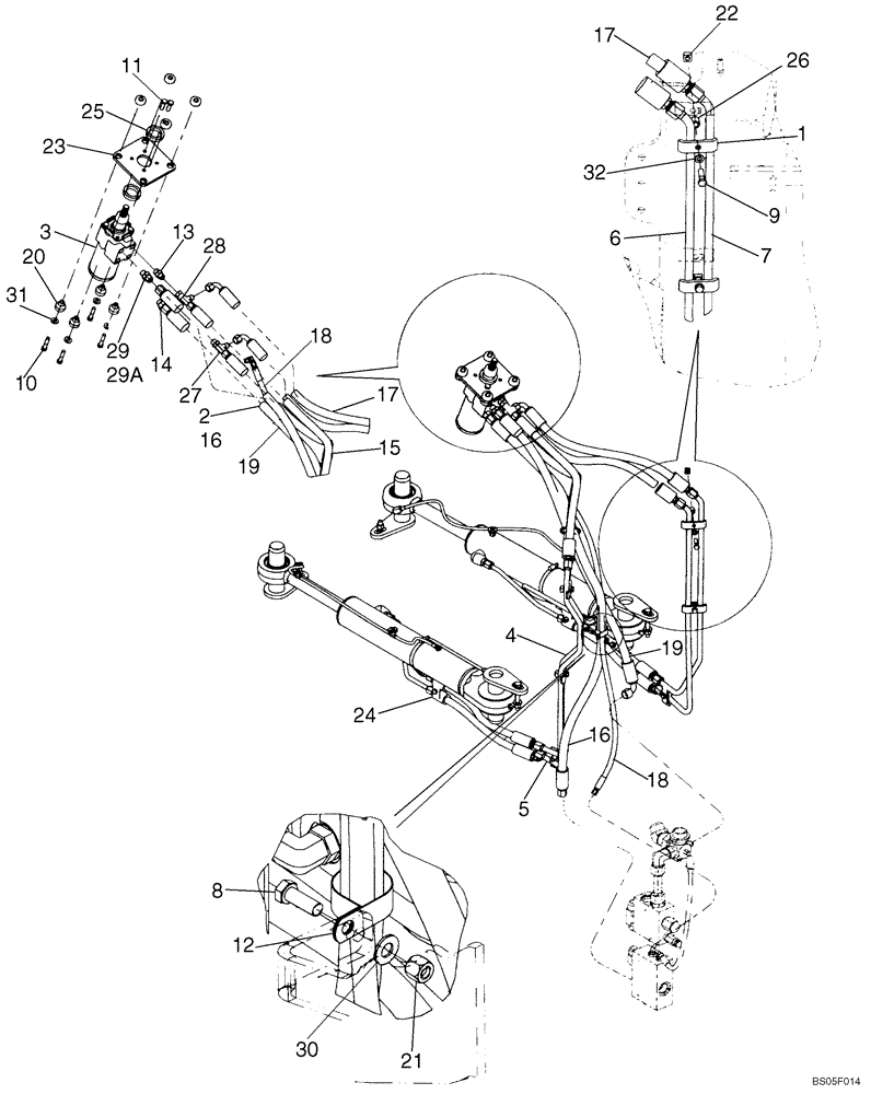 Схема запчастей Case 821C - (05-05B) - HYDRAULICS - STEERING (05) - STEERING