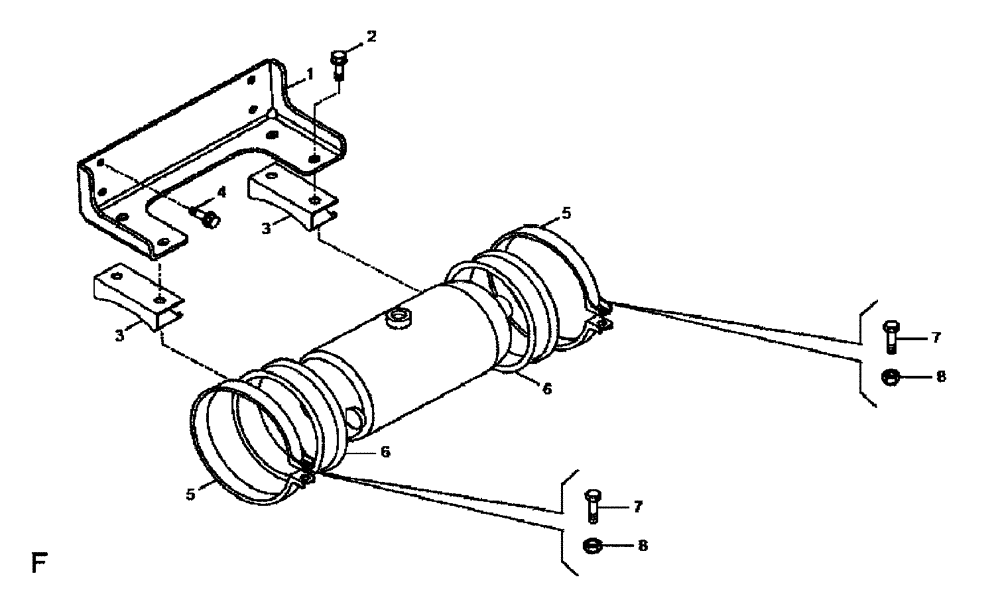 Схема запчастей Case 330B - (47A02002332[001]) - BRAKE SYSTEM, AIR TANK CLAMPING - OPTIONAL (P.I.N. HHD0330BN7PG57000 AND AFTER) (84226270) (09) - Implement / Hydraulics / Frame / Brakes