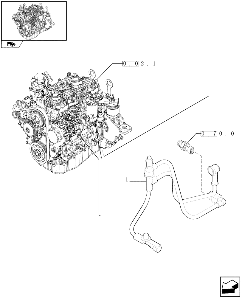 Схема запчастей Case F5CE9454E A002 - (0.17.3) - CONNECTIONS CABLE FOR ENGINE INJECTION (504154712) 