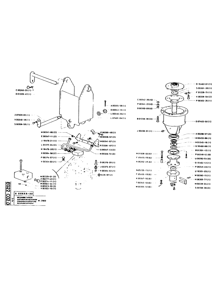 Схема запчастей Case GCK120 - (269) - EARTHBORING MECHANISM 