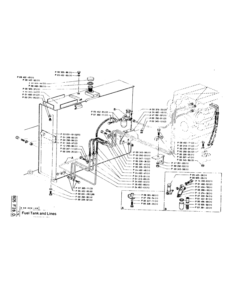 Схема запчастей Case 220CKS - (17) - FUEL TANK AND LINES (01) - ENGINE