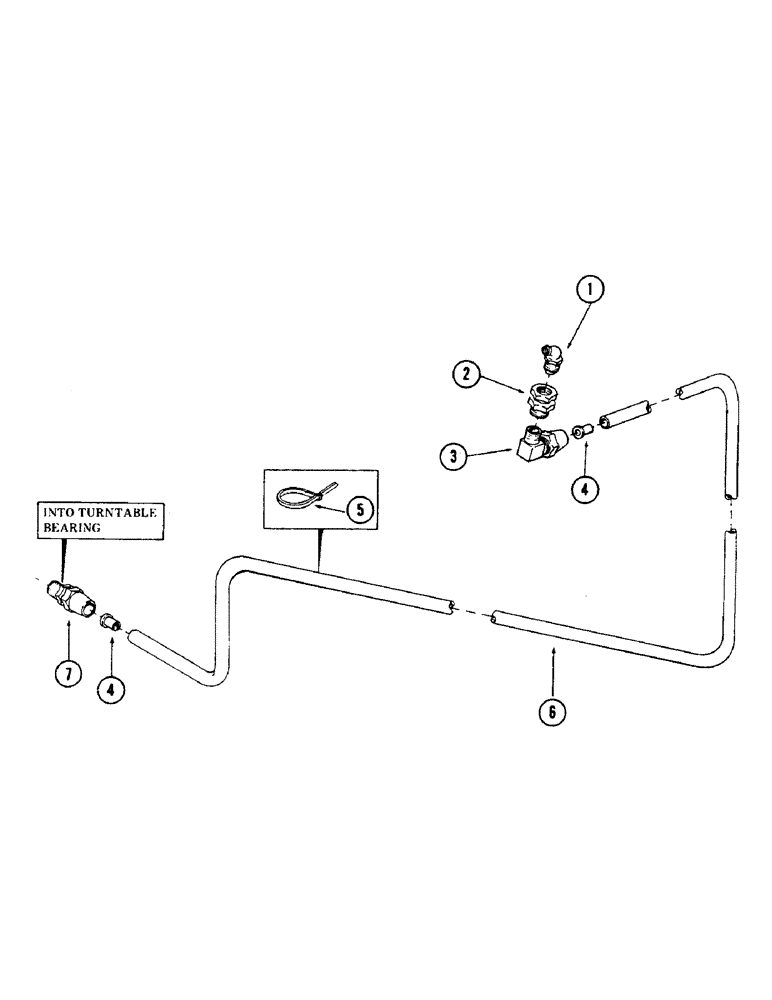 Схема запчастей Case 50 - (068) - TURNTABLE BEARING LUBRICATION LINE, (S/N 6279926 AND AFTER) (39) - FRAMES AND BALLASTING