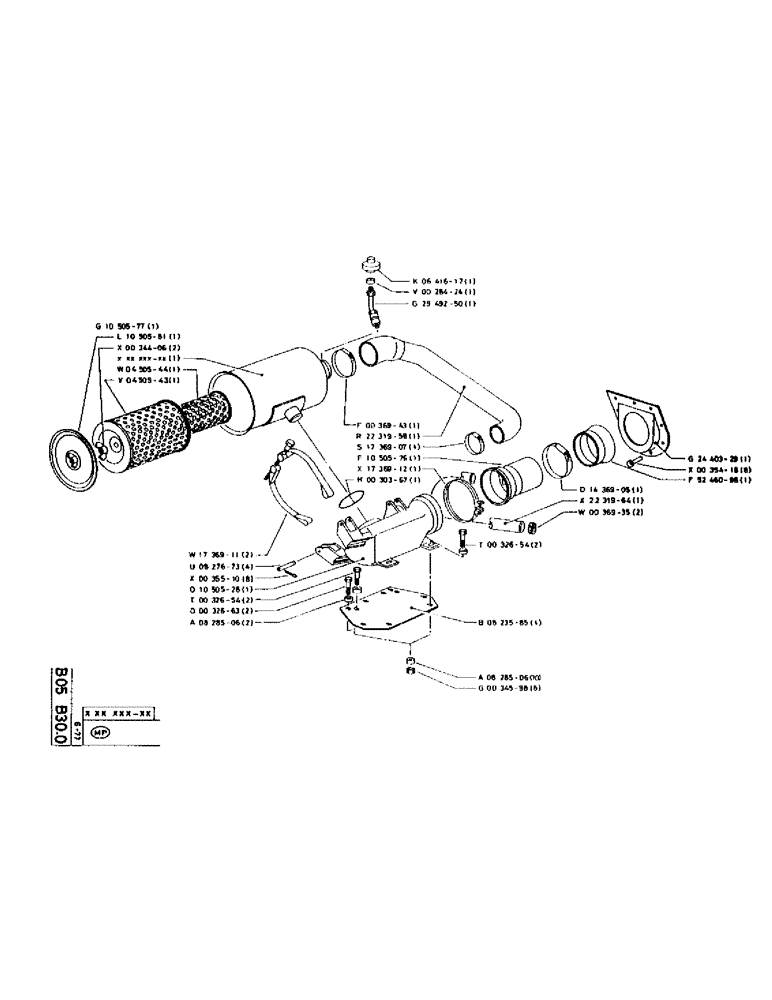 Схема запчастей Case 75P - (019) - AIR CLEANER (01) - ENGINE