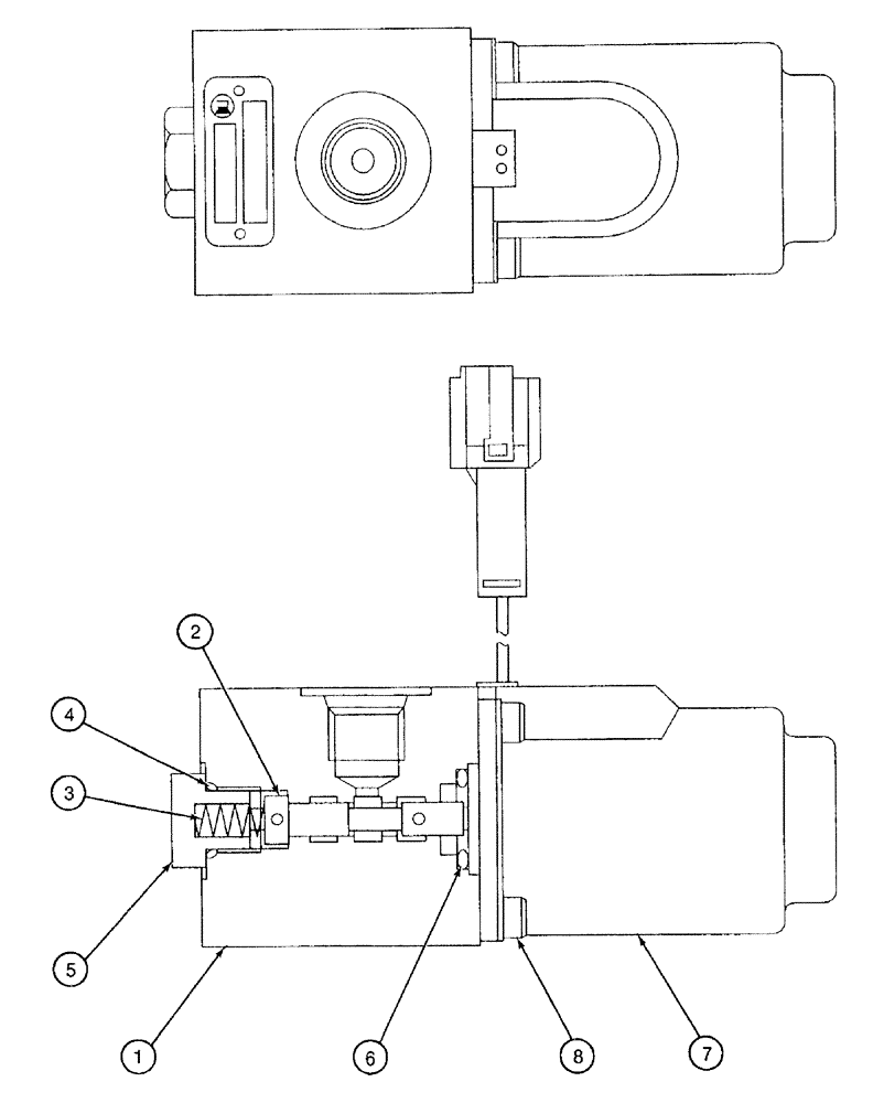 Схема запчастей Case 9050B - (8-184) - SOLENOID VALVE (08) - HYDRAULICS