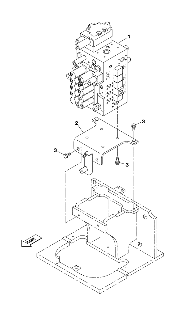 Схема запчастей Case CX350C - (08-045[00]) - CONTROL VALVE - OPTIONAL (08) - HYDRAULICS