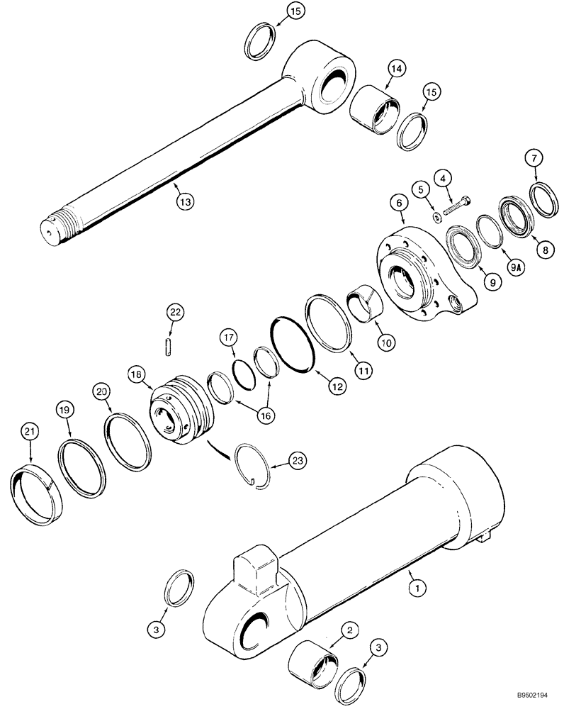 Схема запчастей Case 921C - (08-20) - CYLINDER ASSY - LOADER BUCKET (Aug 2 2006 8:12AM) (08) - HYDRAULICS