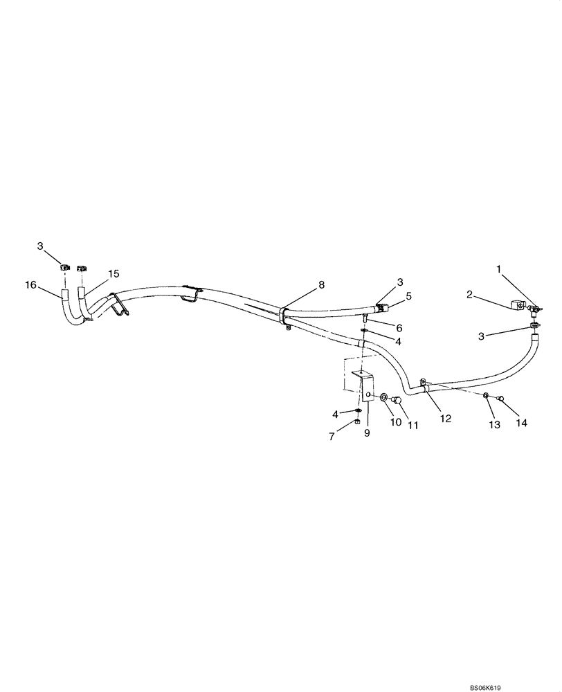 Схема запчастей Case 921E - (09-74) - HEATING HOSES (09) - CHASSIS