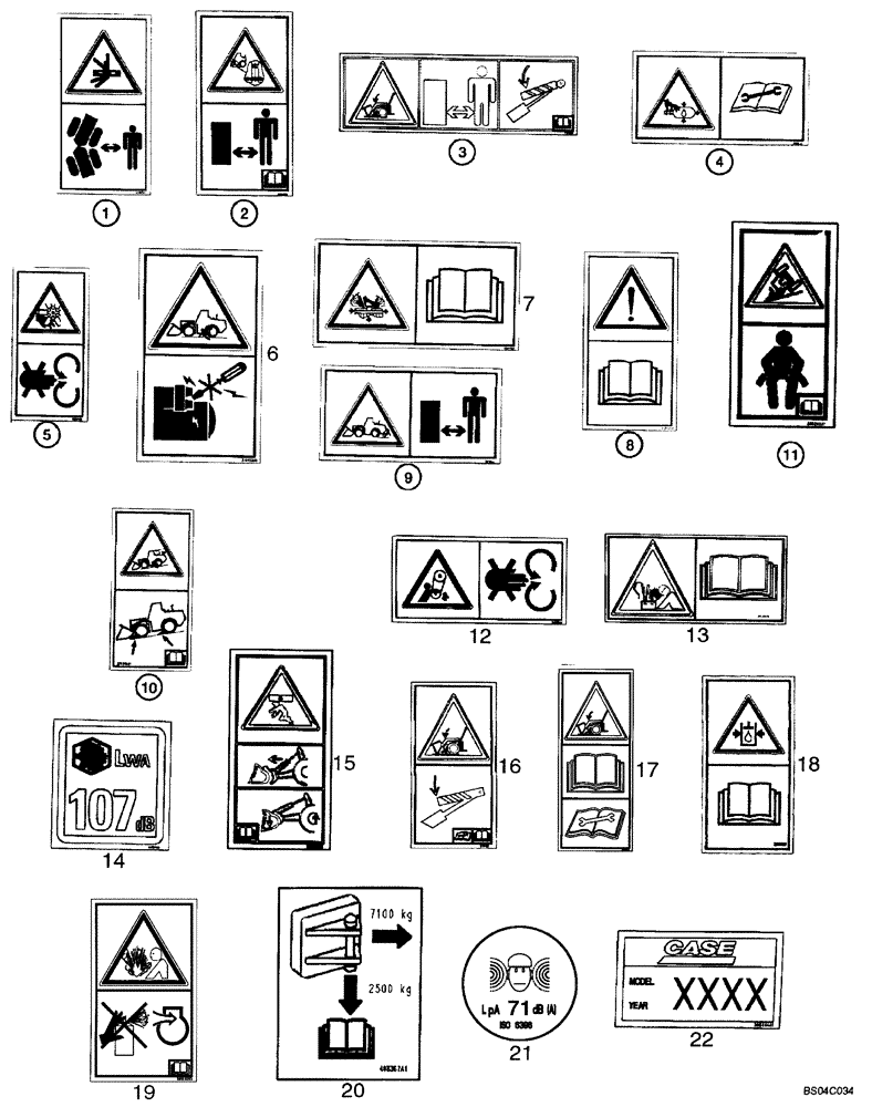 Схема запчастей Case 621D - (09-66) - DECALS - EUROPE (09) - CHASSIS