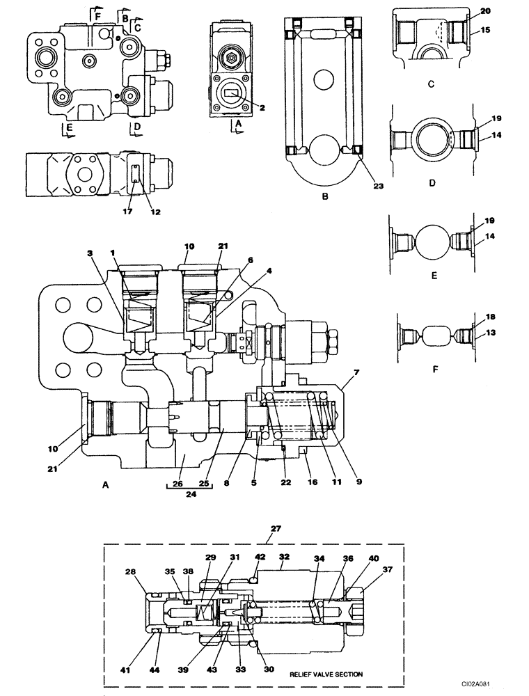 Схема запчастей Case CX330 - (08-400-00[01]) - SAFETY VALVE - BOOM CYLINDER (08) - HYDRAULICS