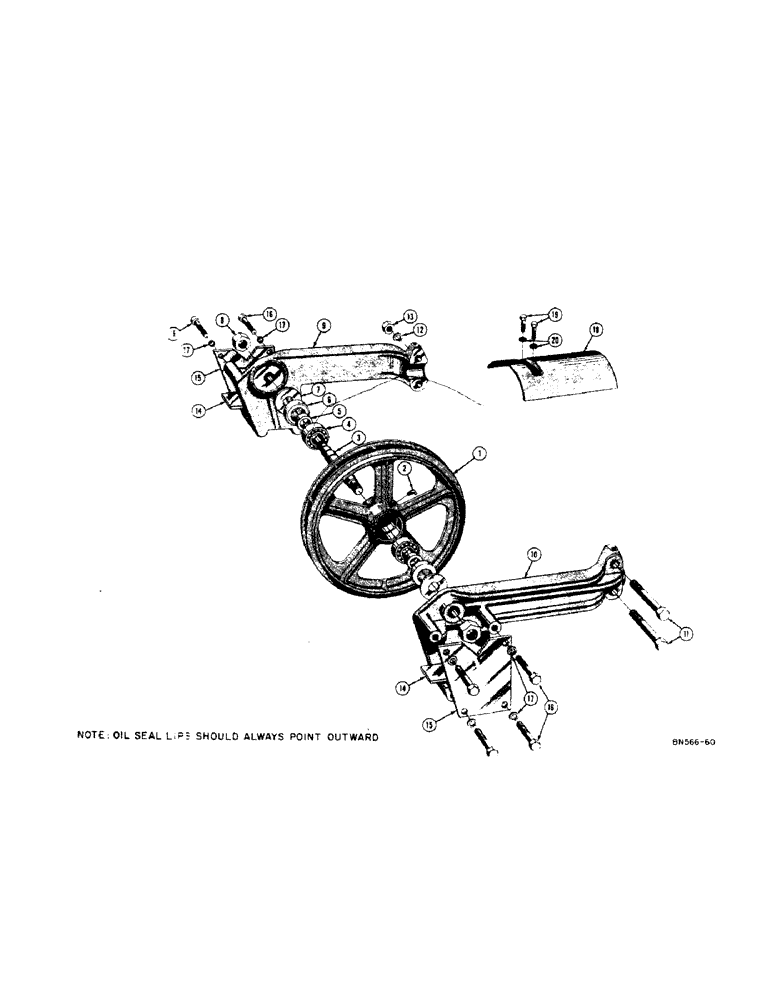 Схема запчастей Case 500 - (162[1]) - (USED FROM SERIAL #4-16-55) (04) - UNDERCARRIAGE