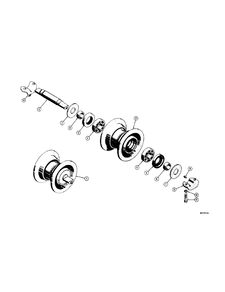 Схема запчастей Case 420 - (064) - TRACK ROLLER (04) - UNDERCARRIAGE