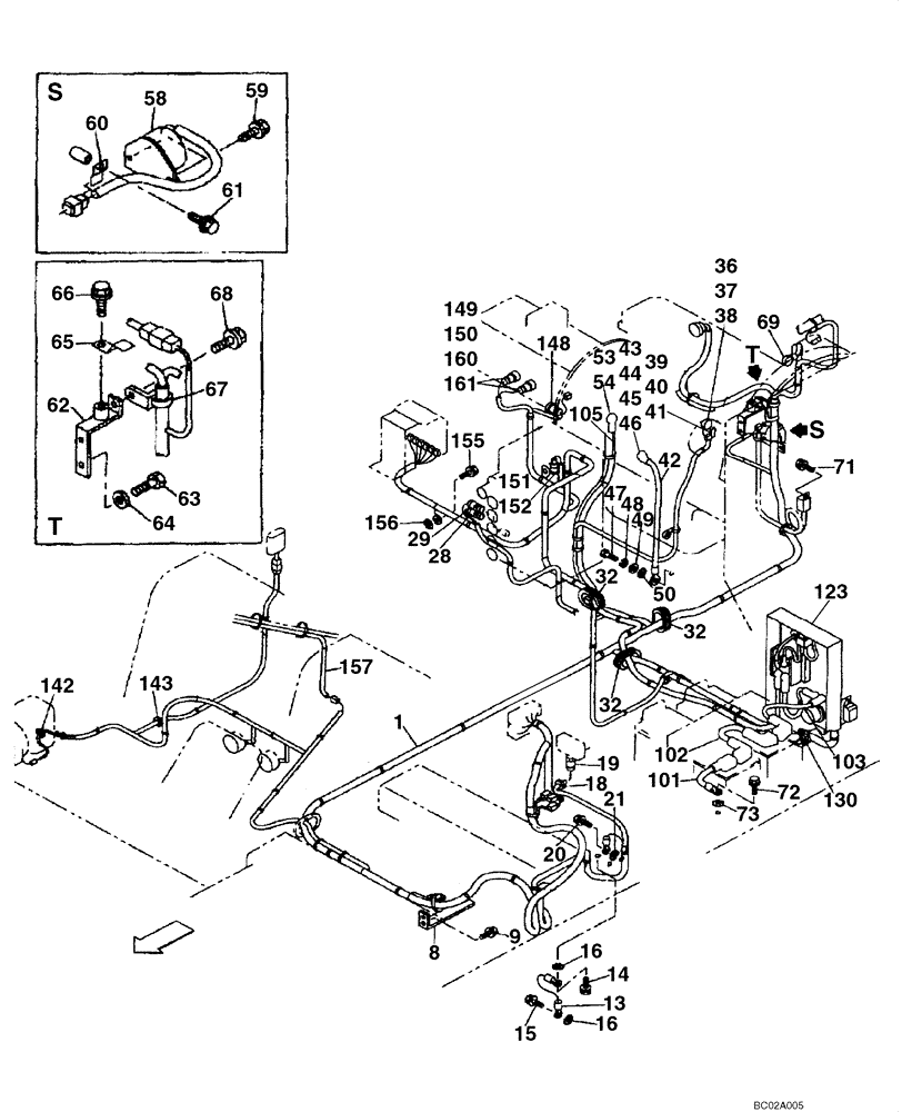 Схема запчастей Case CX290 - (04-05) - HARNESS, MAIN - CHASSIS, UPPERSTRUCTURE (04) - ELECTRICAL SYSTEMS