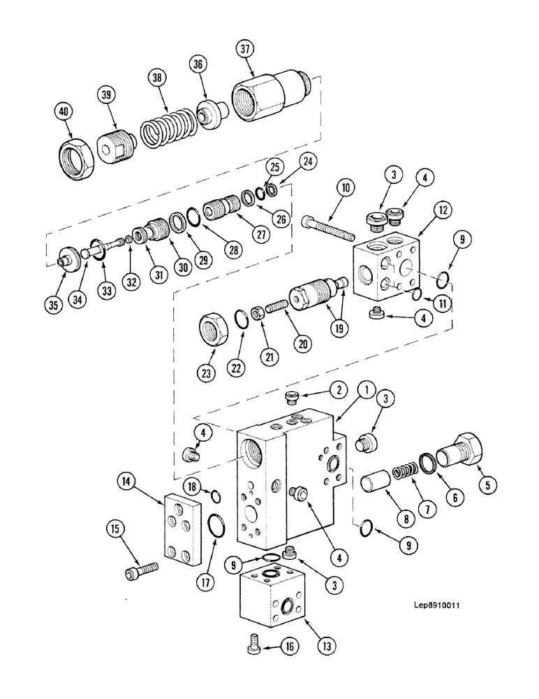 Схема запчастей Case 688C - (8G-126) - BOOM CYLINDERS SAFETY VALVE, (10664-) (07) - HYDRAULIC SYSTEM