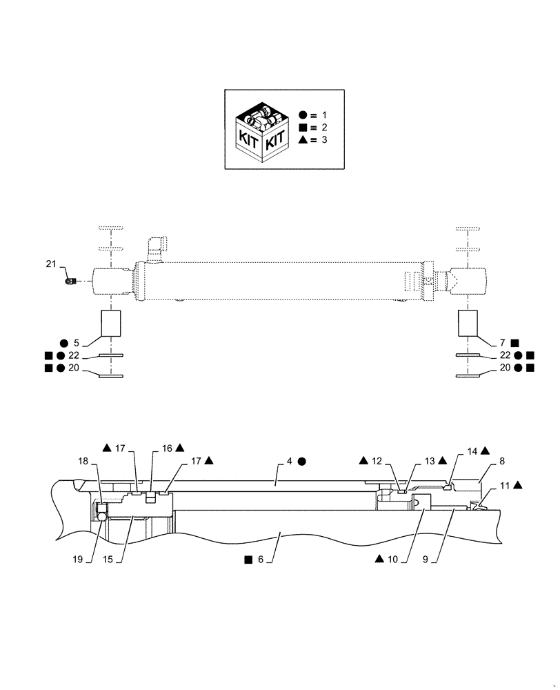 Схема запчастей Case CX36B - (03-005[02]) - CYLINDER ASSY (BUCKET) (35) - HYDRAULIC SYSTEMS