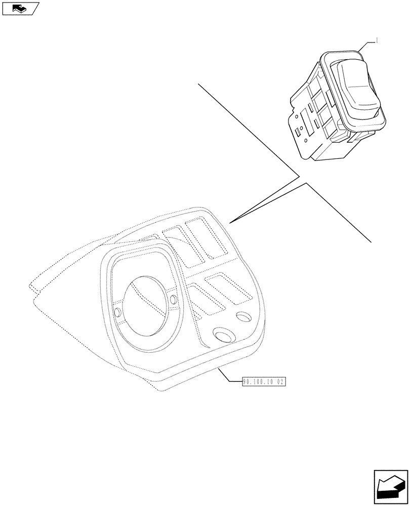 Схема запчастей Case 590SN - (55.512.09) - ELECTRICAL - HEAVY LIFT (55) - ELECTRICAL SYSTEMS