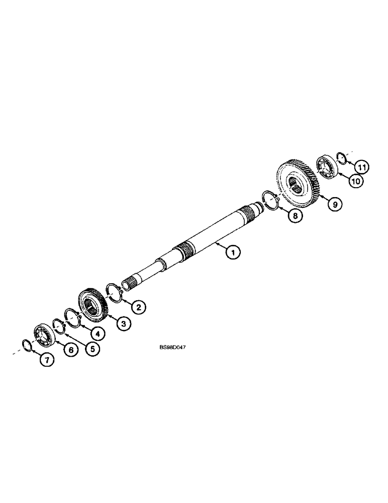 Схема запчастей Case 590SL - (6-138) - CLARK POWERSHIFT TRANSMISSION ASSEMBLY, CLUTCH AND PINIONS, PUMP DRIVE (06) - POWER TRAIN