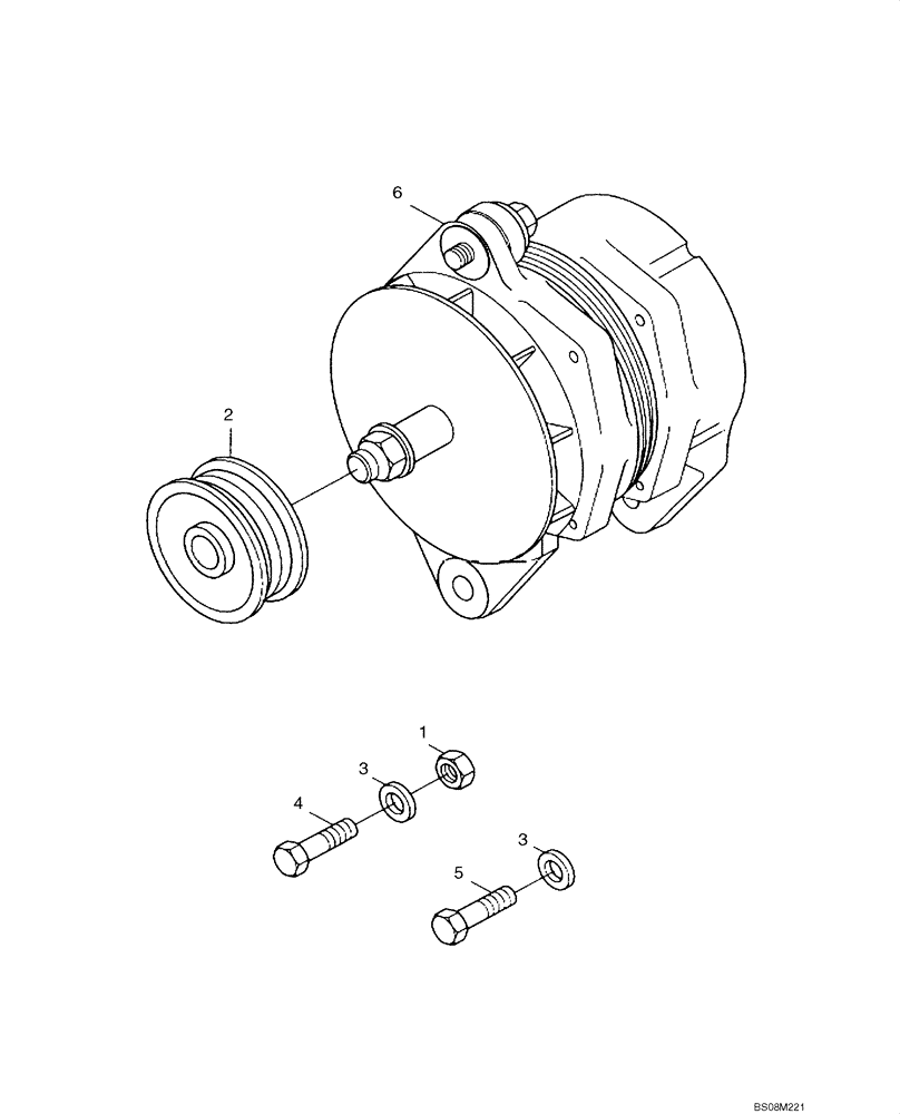 Схема запчастей Case 1221E - (04-11[01]) - ALTERNATOR (04) - ELECTRICAL SYSTEMS