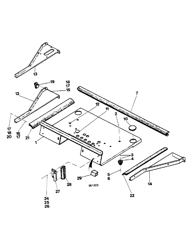 Схема запчастей Case 580G - (436) - REAR FLOOR PLATES - SIDESHIFT BACKHOE NO. 3.948.949 (09) - CHASSIS/ATTACHMENTS