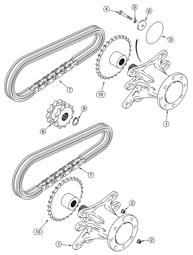 Схема запчастей Case 85XT - (06-19) - DRIVE LINE, SMALL (06) - POWER TRAIN