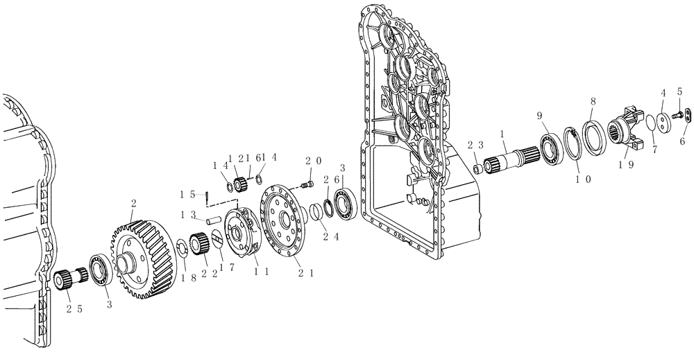 Схема запчастей Case 325 - (1.211/1[15]) - TRANSMISSION - COMPONENTS (03) - Converter / Transmission