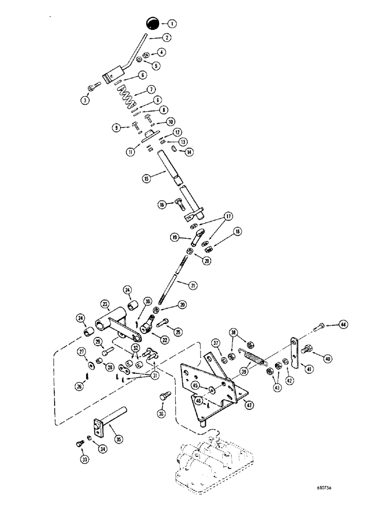 Схема запчастей Case 680CK - (078) - FORWARD AND REVERSE CONTROLS (21) - TRANSMISSION