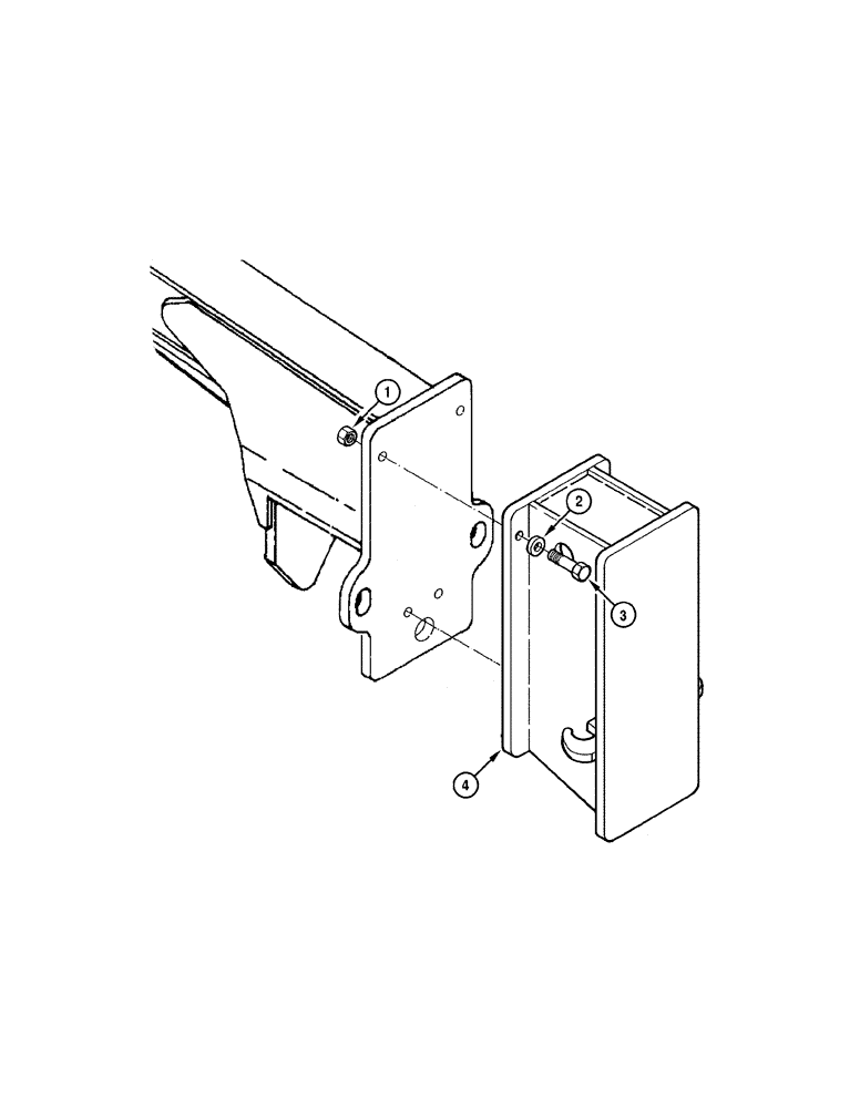 Схема запчастей Case 885 - (09-038[01]) - PUSH PLATE (09) - CHASSIS