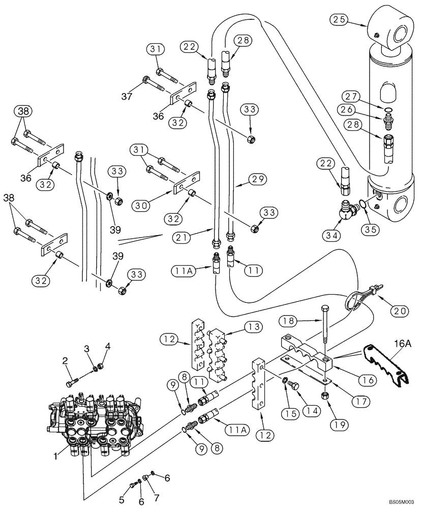 Схема запчастей Case 580SM - (08-11) - HYDRAULICS - CYLINDER, BACKHOE DIPPER (08) - HYDRAULICS