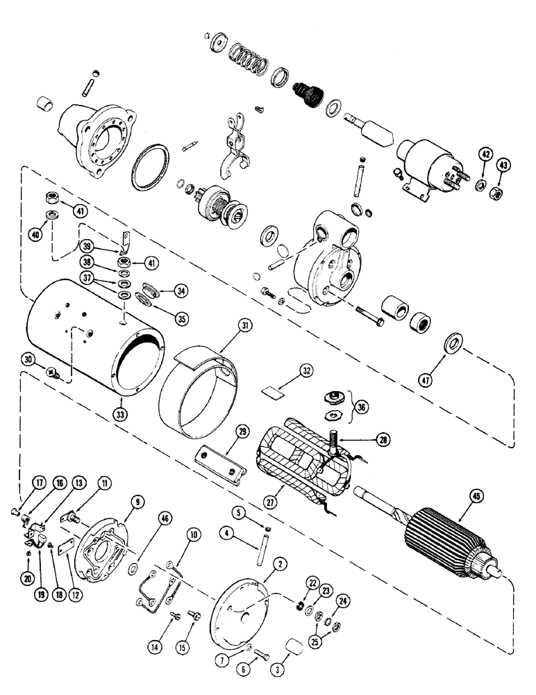 Схема запчастей Case 680CK - (038) - STARTER, (301B) DIESEL ENGINE (55) - ELECTRICAL SYSTEMS