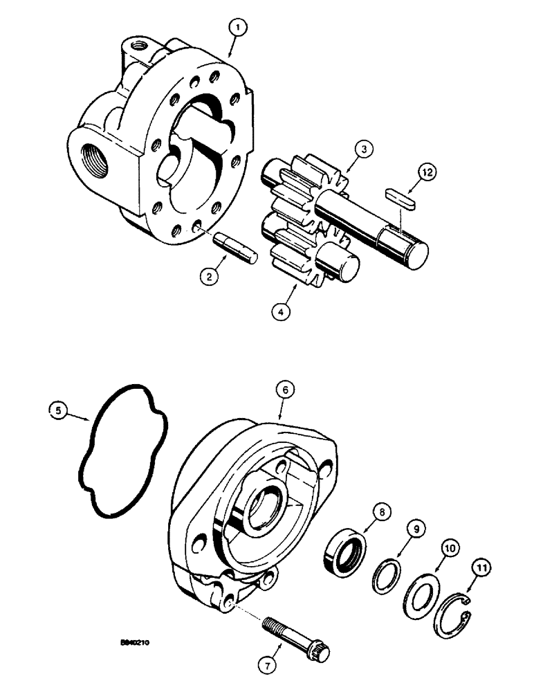 Схема запчастей Case 660 - (8-110) - HYDRA-BORER HYDRAULIC MOTOR ASSEMBLY - H654814 (08) - HYDRAULICS