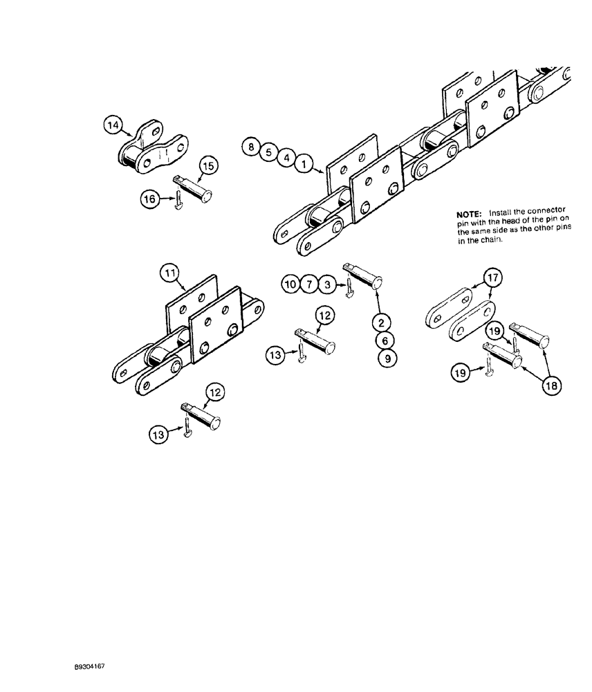 Схема запчастей Case MAXI-SNEAKER - (09-028) - DIGGING CHAIN ASSEMBLIES, 28,000 POUND FOUR PITCH (09) - CHASSIS/ATTACHMENTS