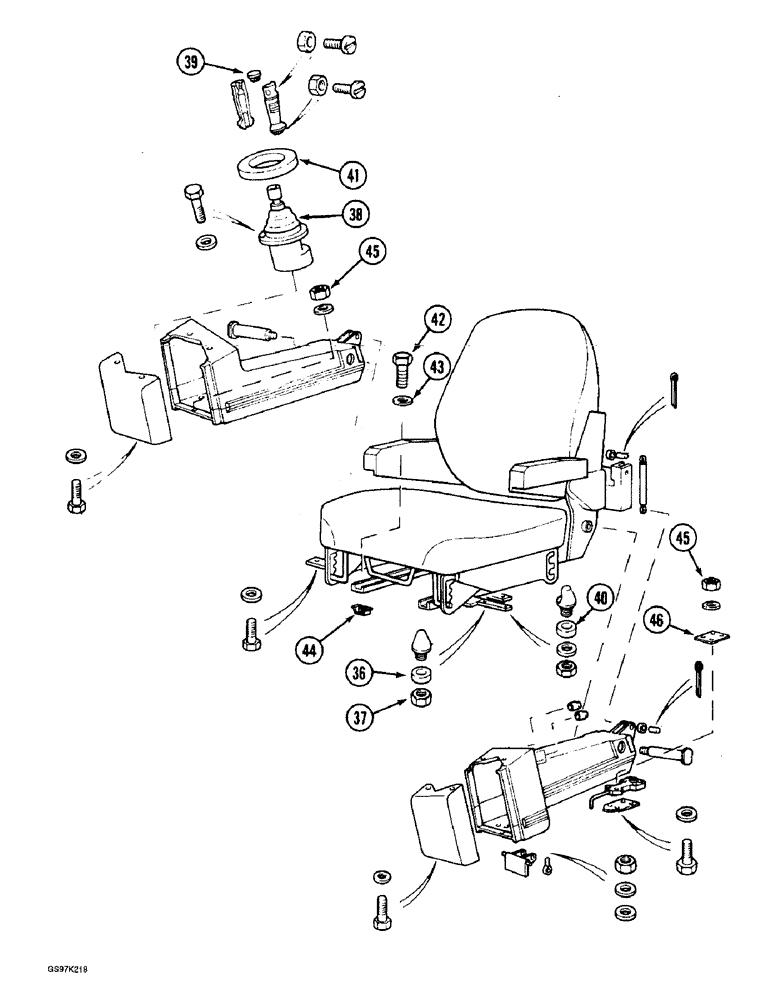 Схема запчастей Case 888 - (9D-14) - HAND CONTROL VALVE CONSOLE (CONT) (09) - CHASSIS