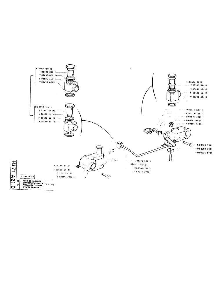 Схема запчастей Case GCK120 - (085) - DIPPERSTICK CYLINDER 